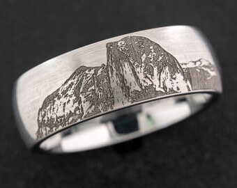 Yosemite Halfdome - Domed Tungsten Band
