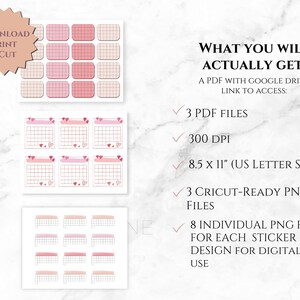 Habit Tracker Sticker Printable Habit Tracker Stickers Valentines Day ...