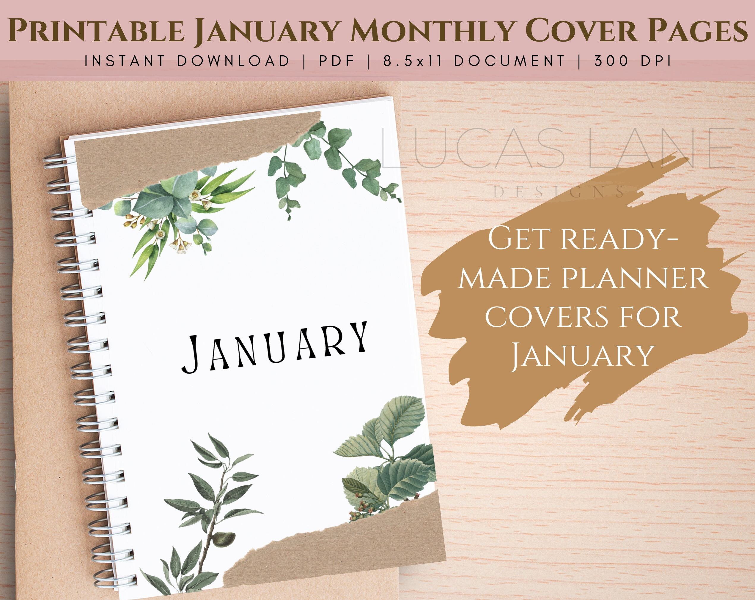 Printable Monthly Planner Dividers for January January - Etsy