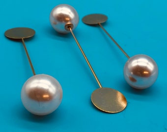 Pearl lapel pins