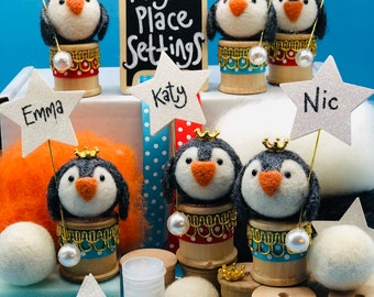 Felt and dandy Penguins Place Settings kit