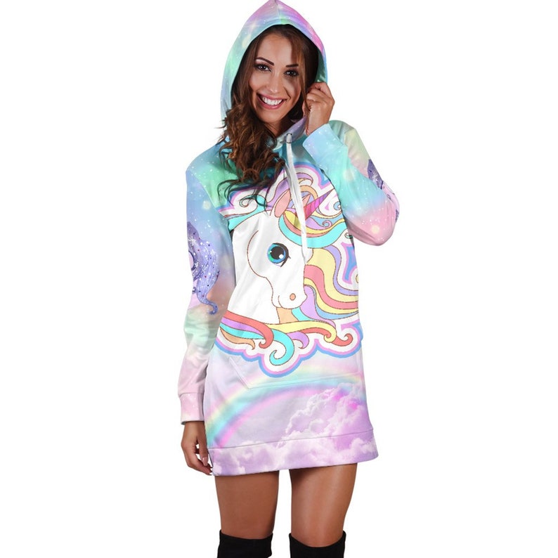 unicorn hoodie dress
