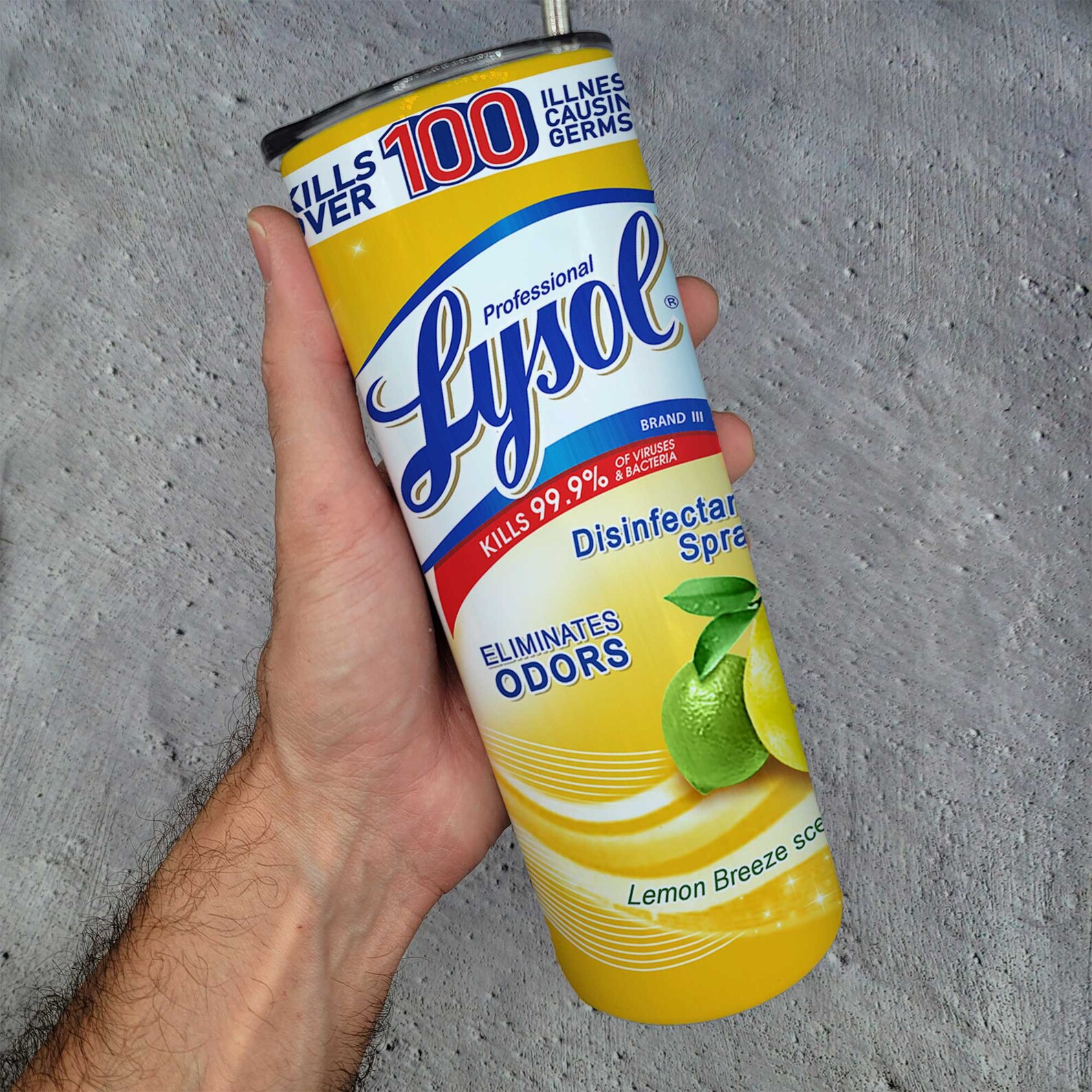 Custom Lysol Cleaner Funny Yellow Stainless Steel Tumbler 20oz Etsy