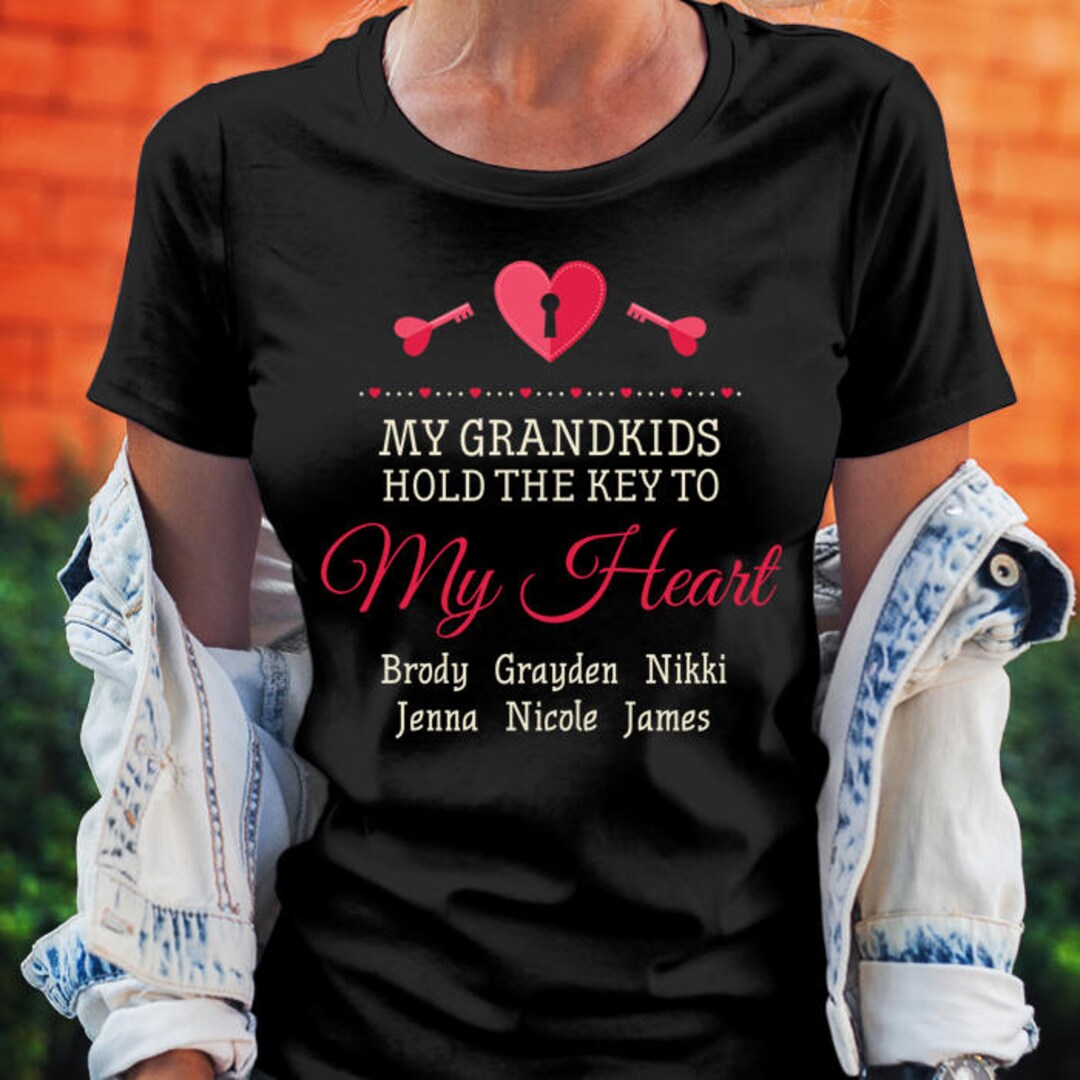 Personalized Grandma T Shirt, Grandkids Names on the Shirt, Great Tee