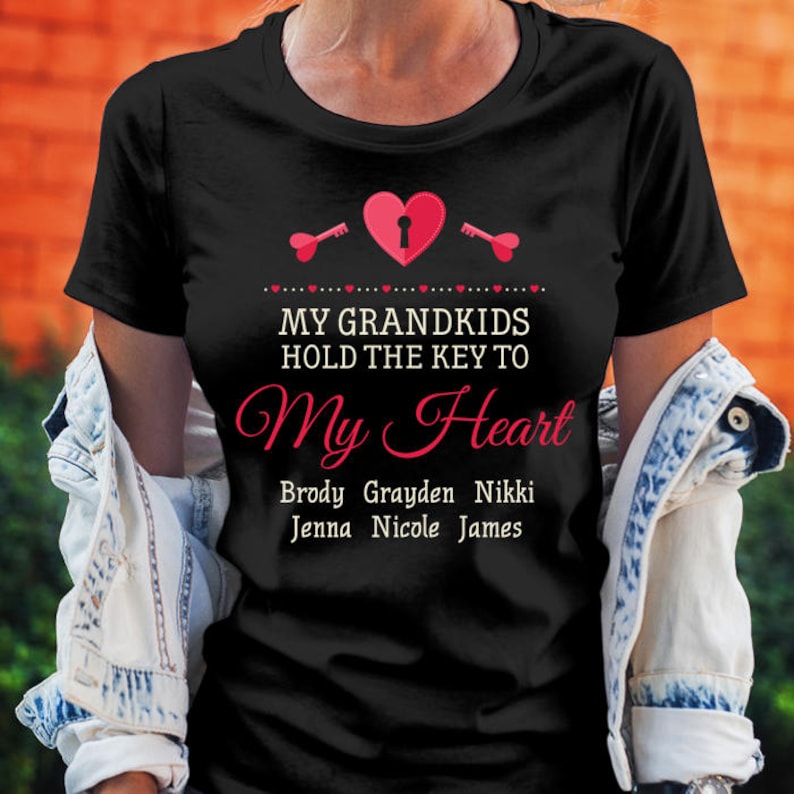 personalized grandma shirts with grandkids names