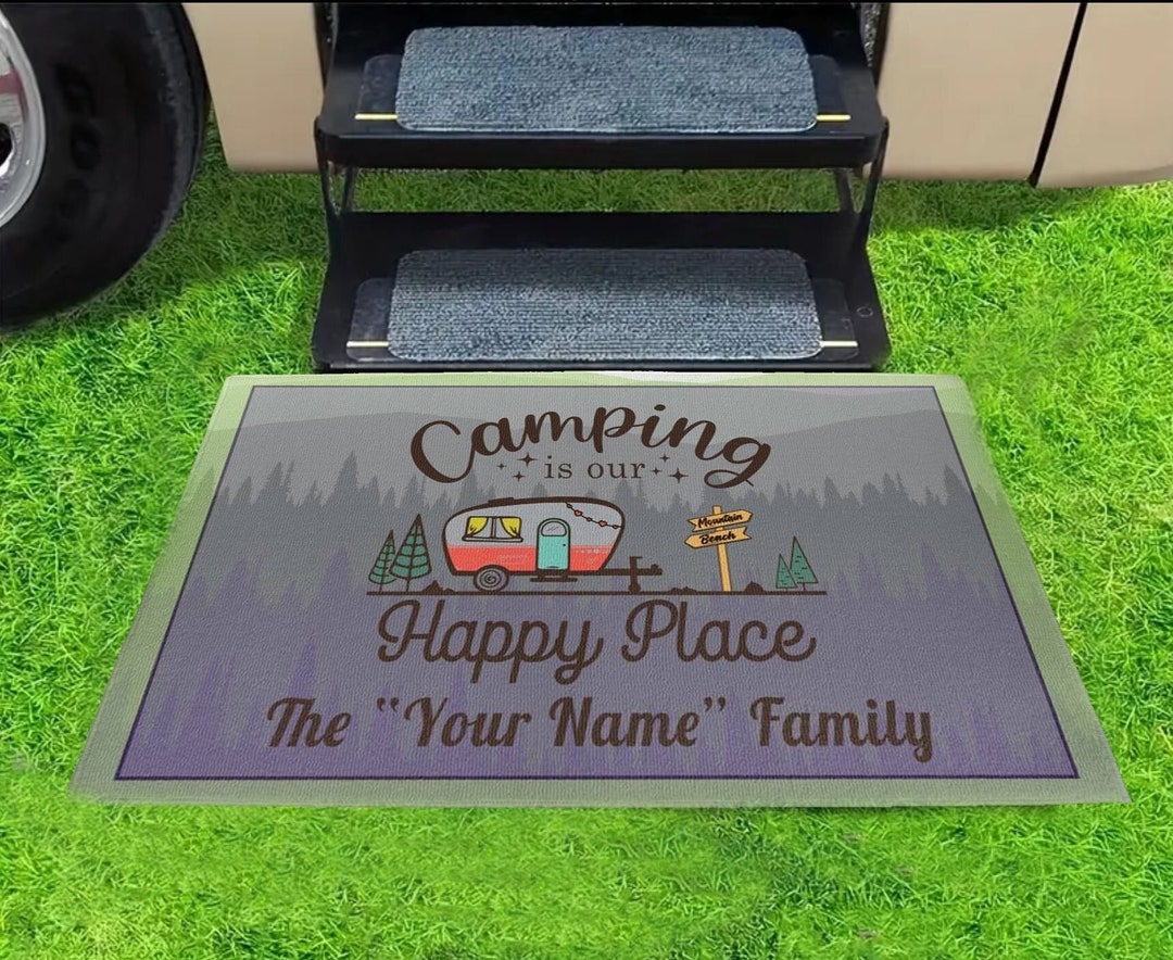 Personalized Camper Door Matt, Camping Door Matt, Camper Floor Matt - Etsy