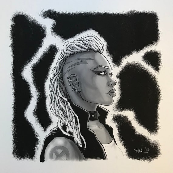 Storm Marvel Xmen Comic Book Art Portrait Print Signed By Etsy Storm Marvel Xmen Comic Book Art Portrait Print Signed By Etsy
