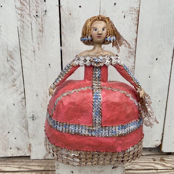 Paper Mache Doll Etsy