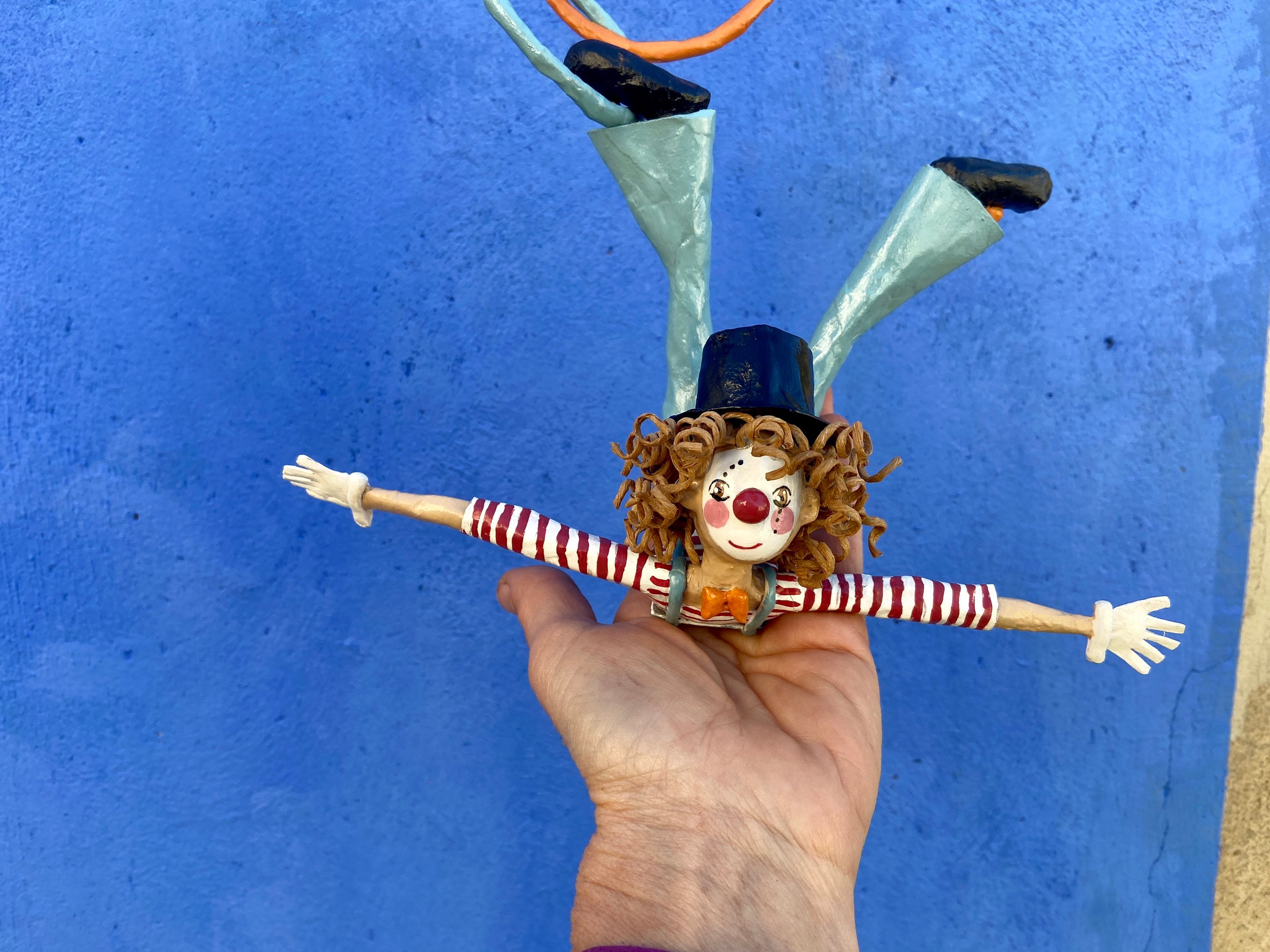 Hanging Papier-mâché Acrobat 23 Cm, Collection of Tightrope Walkers ...