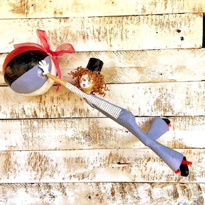 Mimo appeso in cartapesta, ornamento per bambini, mobile da appendere a forma di clown, figura da circo, mobile decorativo per la cameretta dei bambini, bambola colorata, opera d'arte