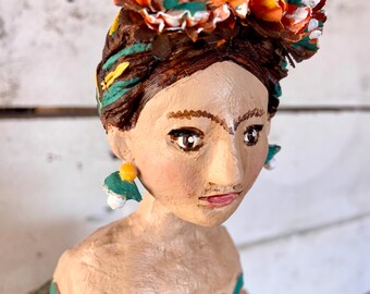 Buste De Frida Kahlo – Polyrésine – Hauteur 40 Cm – Objet Décoratif JOLIPA