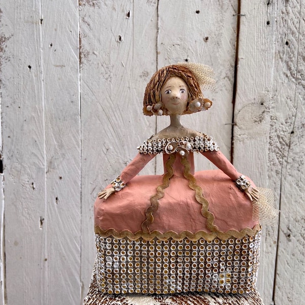 Paper Mache Doll Etsy