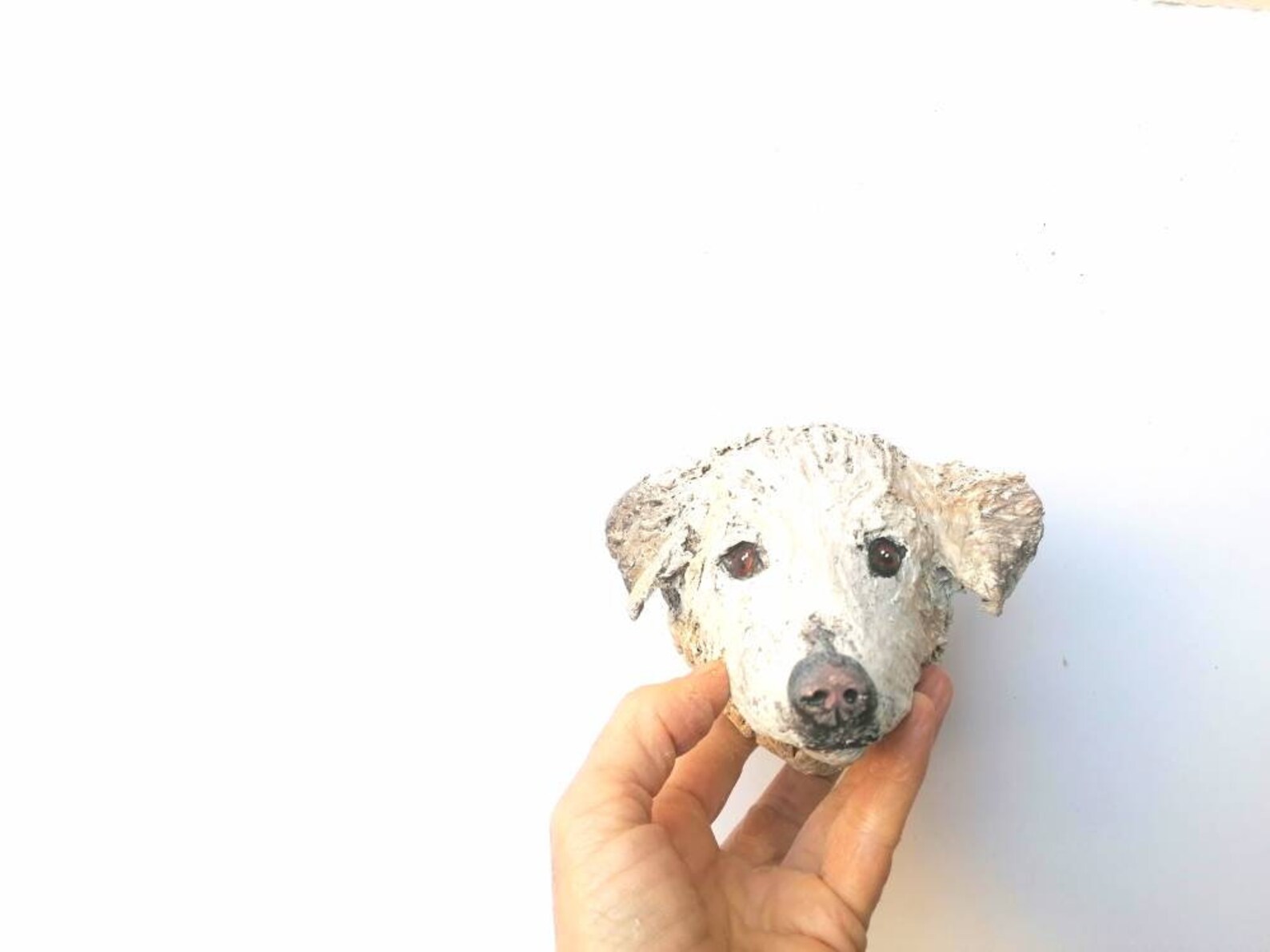 Personalized Paper Mache Dog Head 13 Cm Height Approximately Etsy