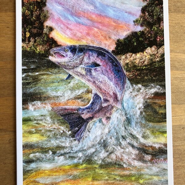 Leaping Salmon Etsy
