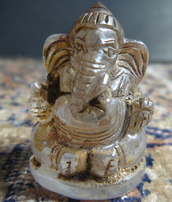 Figürchen statuette Ganesh Dekoration Sammlung Hinduismus bronze geschwärzt