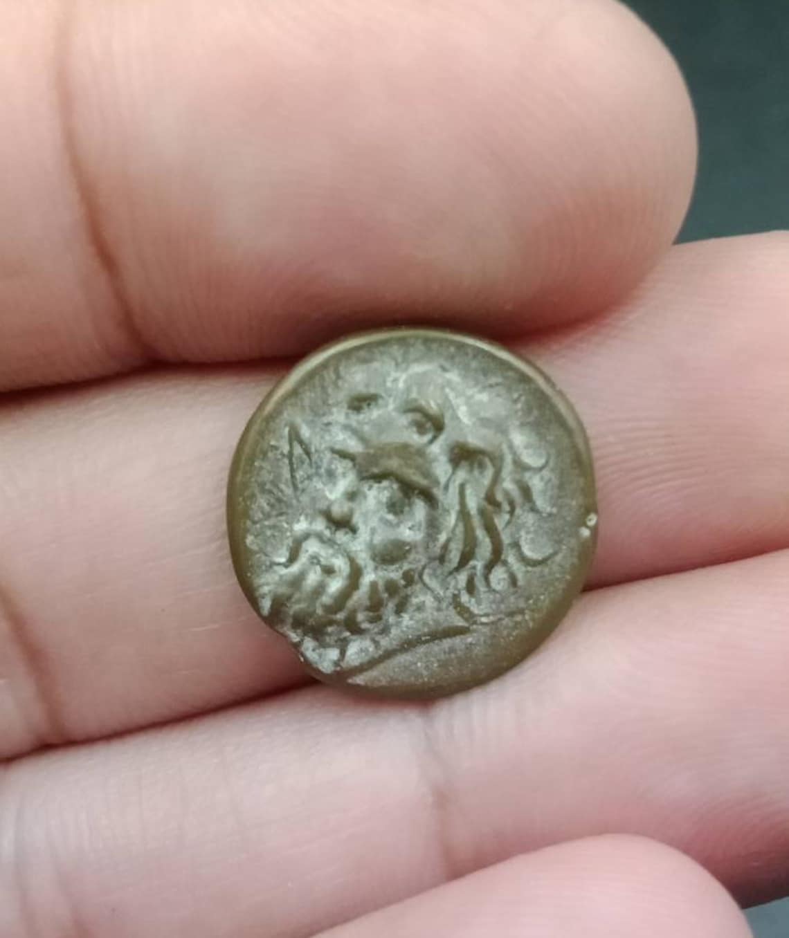 Ancient Greek Bronze Coin Poseidon Griffin Tetrachalkon Etsy