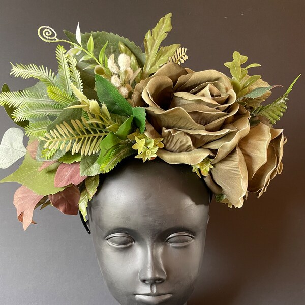 Silk Flower Crown Etsy UK