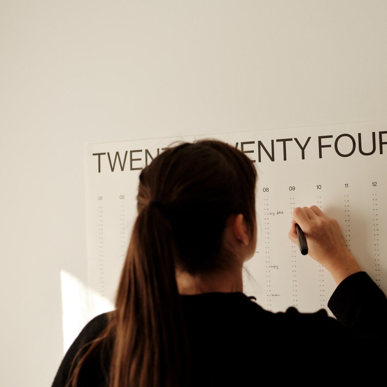 Planner da parete minimalista 2024, calendario da parete, organizer da parete con calendario, calendario da parete grande 2023, calendario a una pagina 680x 480 mm immagine 5