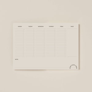 Planificador diario de escritorio ecológico A4, bloc de notas con calendario semanal y 60 hojas desprendibles.