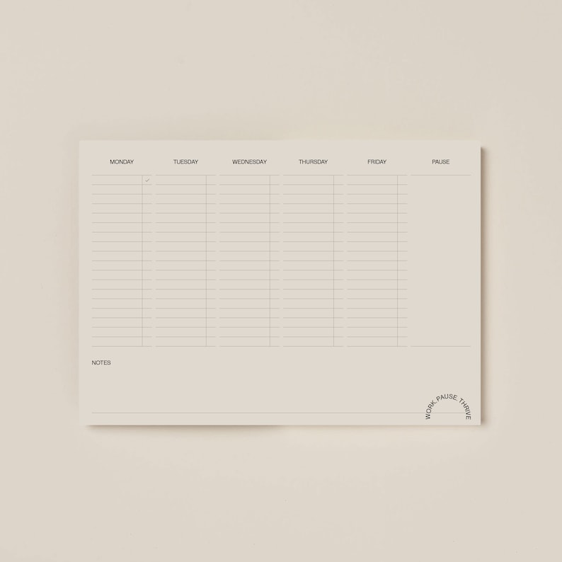 Planificateur de bureau ou semainier minimaliste A4 - Etsy