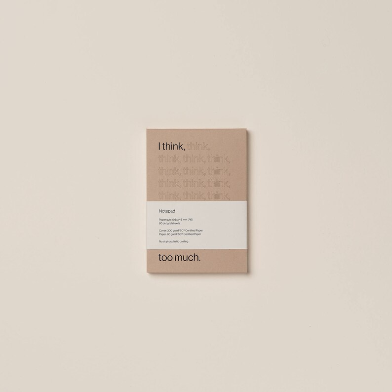 Bloc-notes ou carnet minimaliste et design - papeterie Etsy