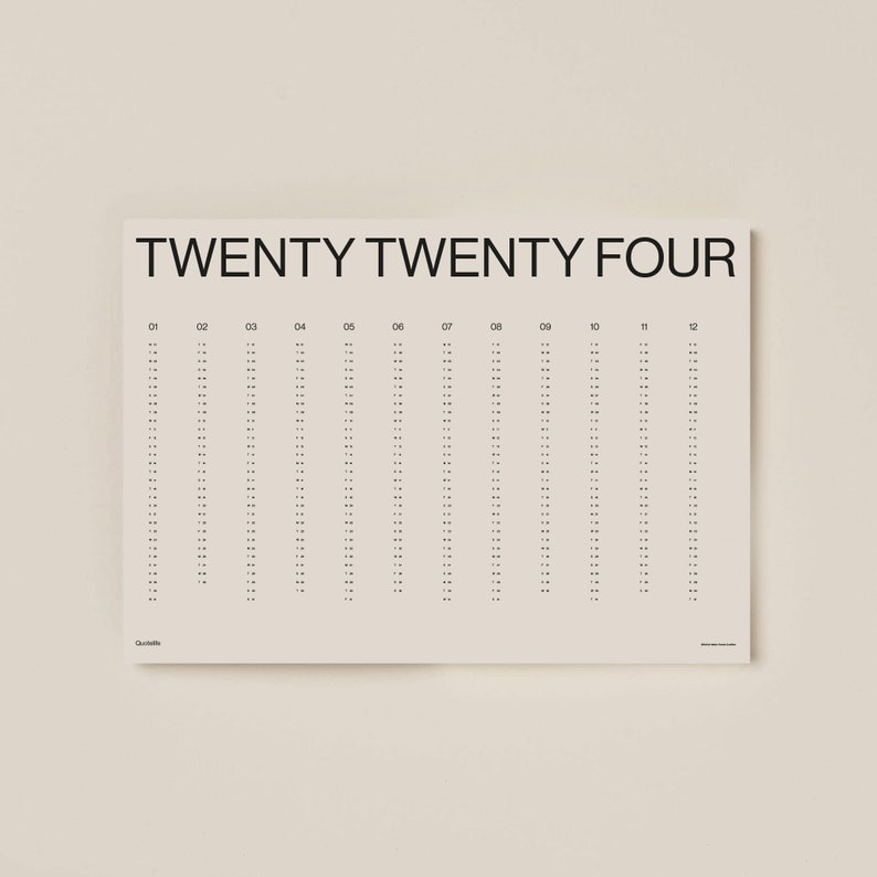 Minimalist 2024 Wall Planner, Wall Calendar, Wall Organiser With Calendar, Large Wall Calendar 2023, One Page Calendar 680x 480 mm image 1