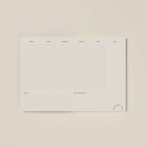 Agenda de escritorio diaria ecológica, tamaño A3, bloc de notas con calendario semanal con 60 hojas desprendibles