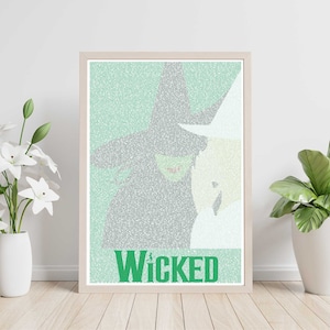 Wicked Musical - Full Show Lyrics Print 5x7"/A4/A3/8x10" - Instant download, print and frame at home