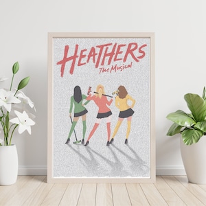 Heathers The Musical - Full Show Lyrics Print 5x7"/A4/A3/8x10" - Instant download, print and frame at home