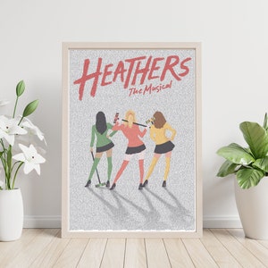 Heathers The Musical - Full Show Lyrics Print 5x7"/A4/A3/8x10" - Instant download, print and frame at home