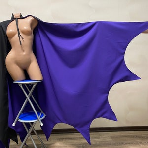 Bat cosplay Bat costume Bat cape Bat cloak Black purple cape Costume adult kids Superhero cape Halloween costume Vampire Cosplay costume