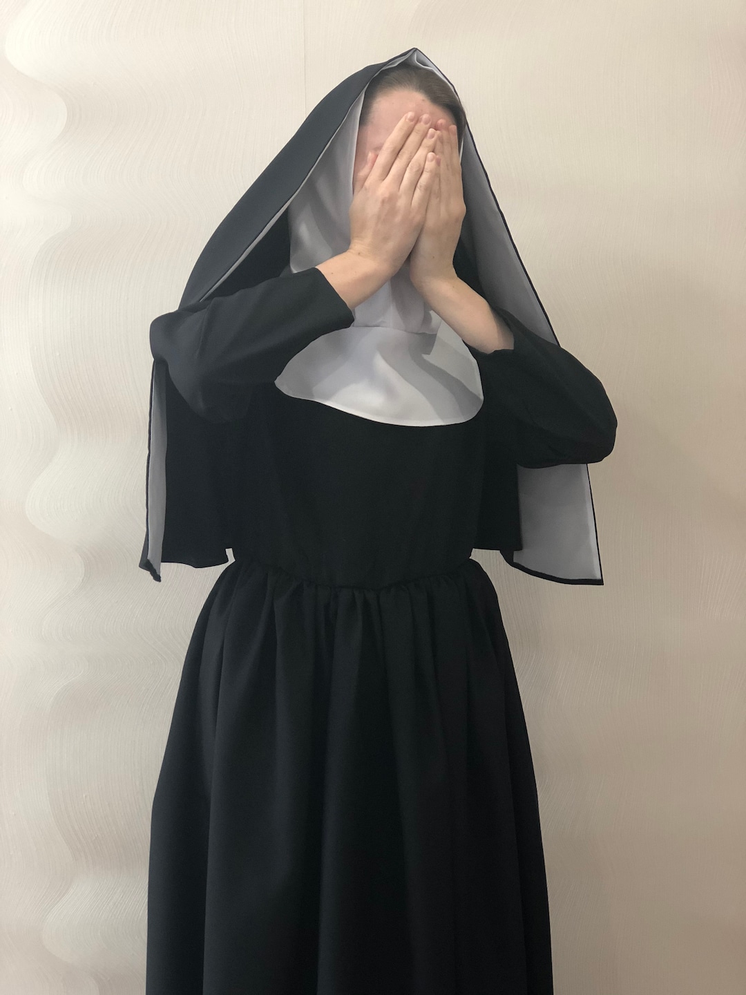 Nun Costume Valak Costume Nun Habit Veil Nun's Costume Medieval Veil ...