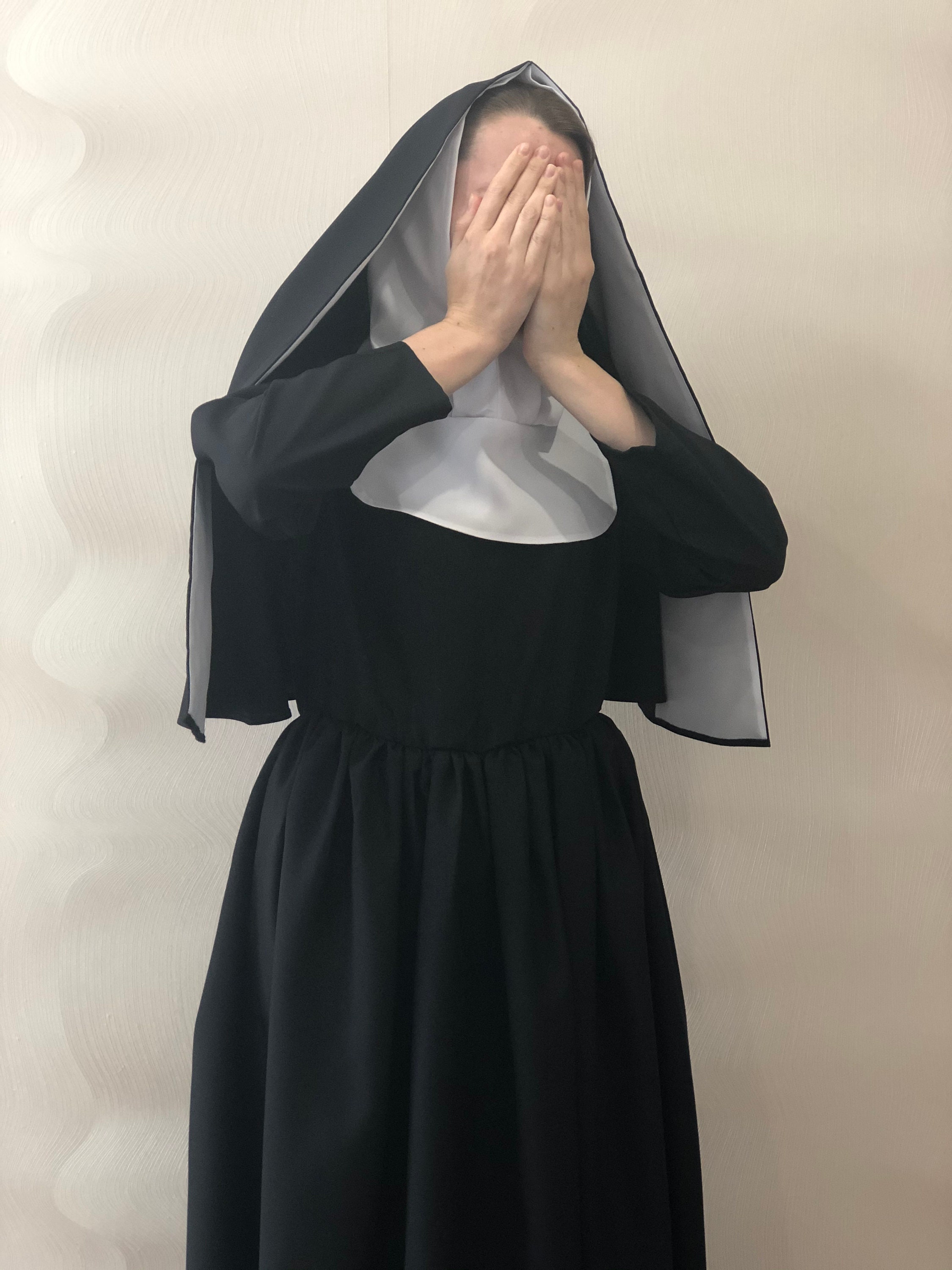 Womens Dreadful Nun Fancy Dress Costume Halloween Sister Act