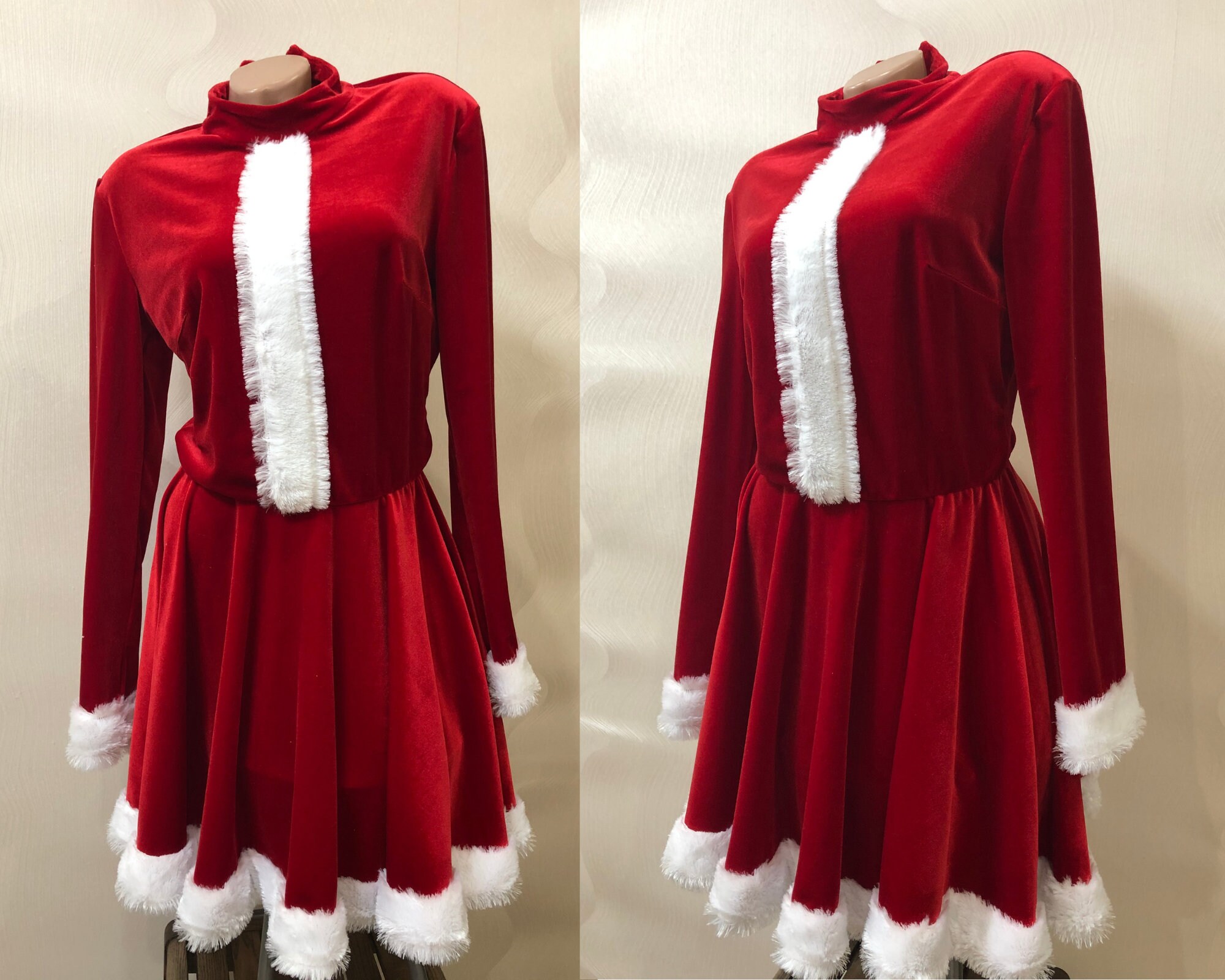 Long sleeve santa dress cheap