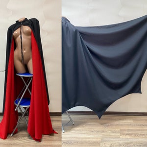 Fledermaus Umhang Superhelden Umhang Schwarz Roter Umhang Superheld Schwarzer Umhang Fledermaus Umhang Mittelalter Umhang Halloween Cosplay Umhang Comic Fledermaus Cosplay Superheld