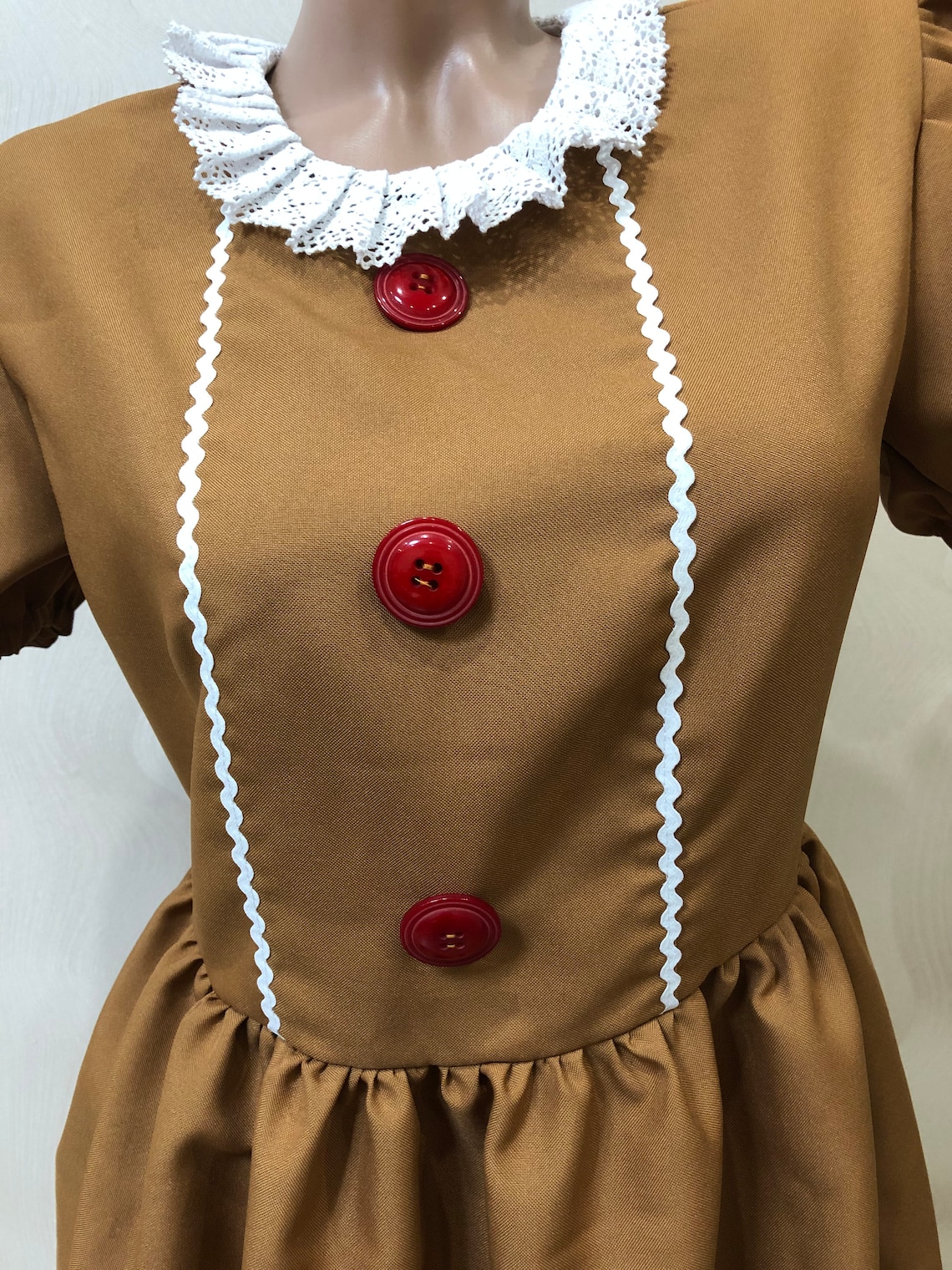 Halloween costume Gingerbread dress Women costume Gingerbread Etsy