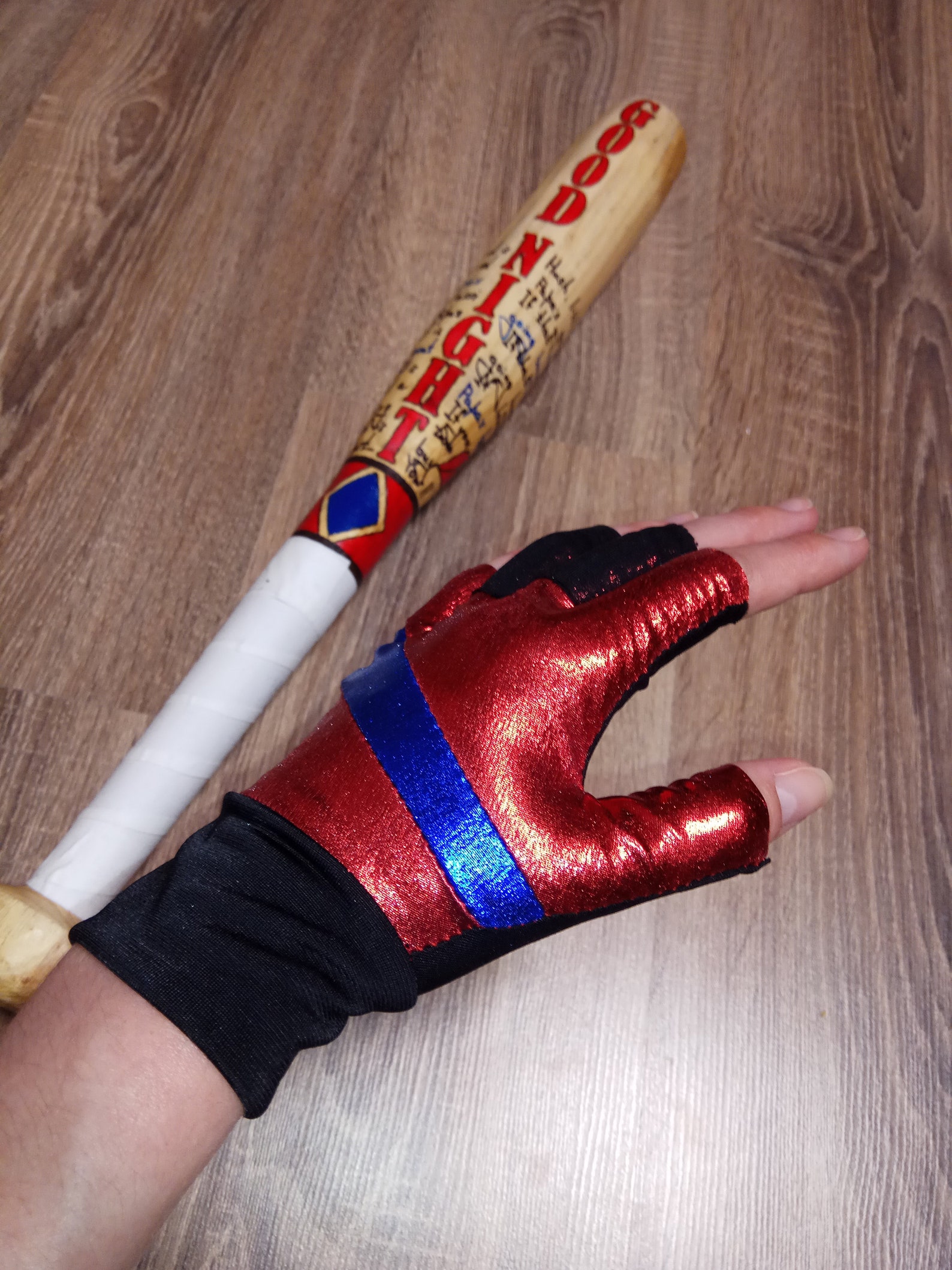 Harley Quinn Glove Suicide Squad Glove Harley Quinn Costumes Etsy