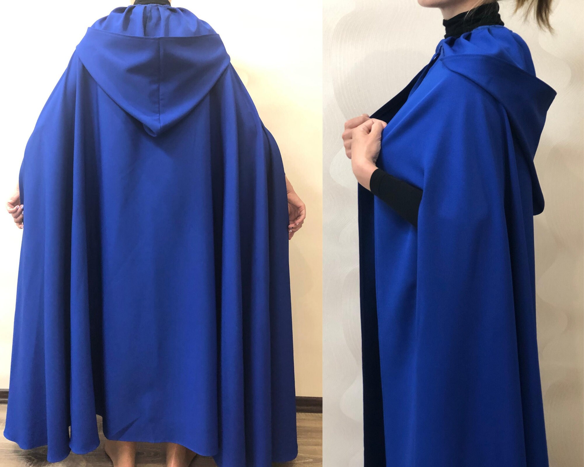 Blue cloak Blue cape Raven cape Raven cosplay Raven Teen Etsy