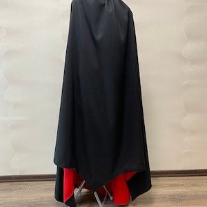 Bat Cape Superhero Cape Black Red Cloak Superhero Black Cape - Etsy