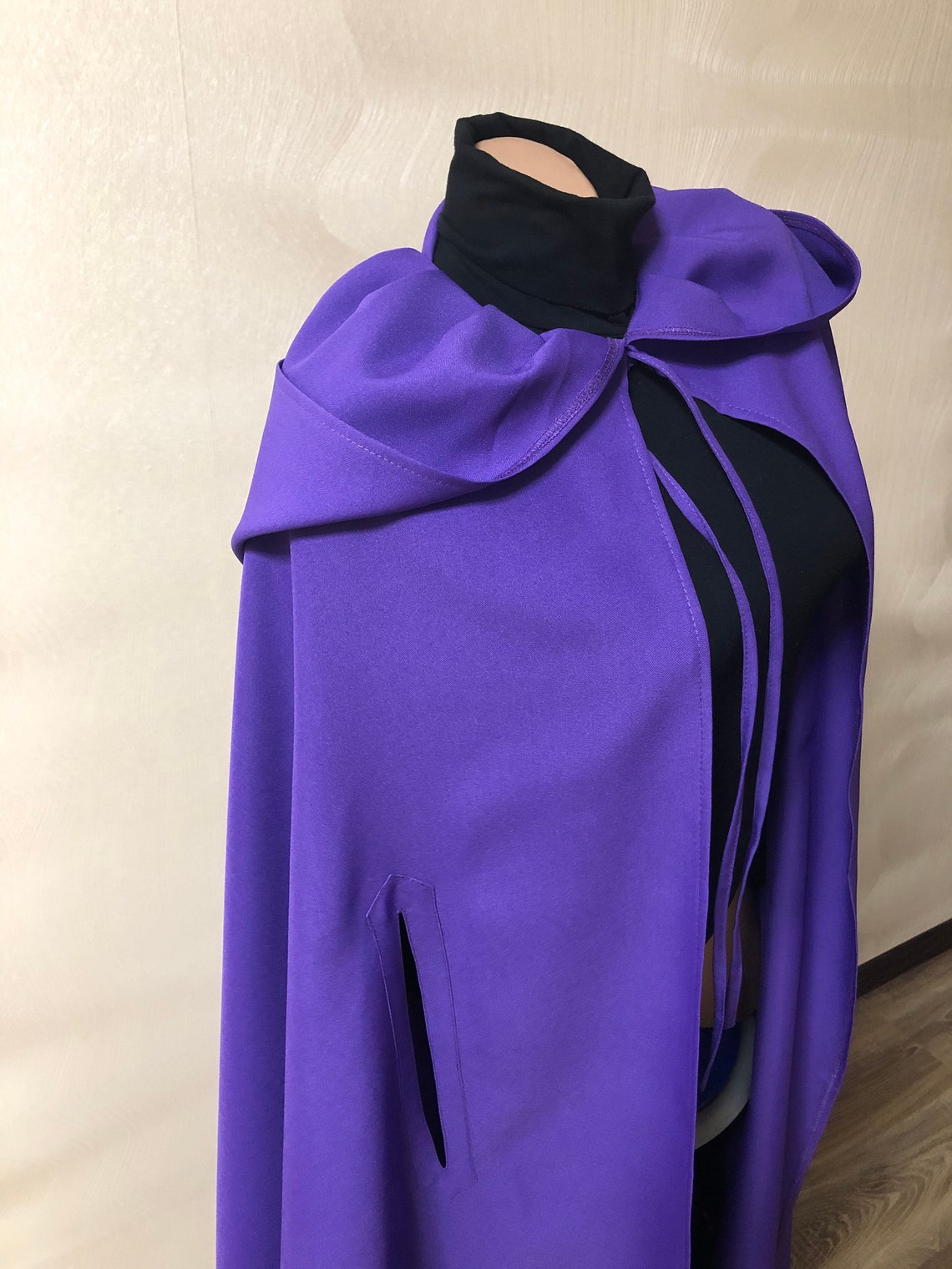 Purple cloak Purple cape Raven cape Raven cosplay Raven Teen Etsy
