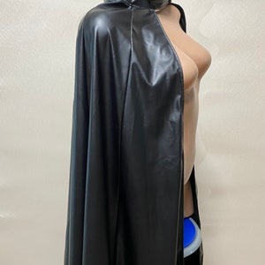 Bat cape Faux leather black cape Bat cloak Halloween costume Bat Cosplay costume Superhero cosplay Vampire cape Monster cape Dracula cape zdjęcie 10