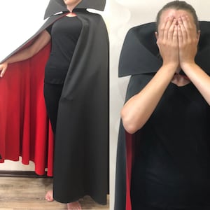 Devil cloak Dracula cloak Bat Vampire cloak Witch costume Red black cloak Medieval Renaissance Halloween Cosplay Long cloak cape Gothic