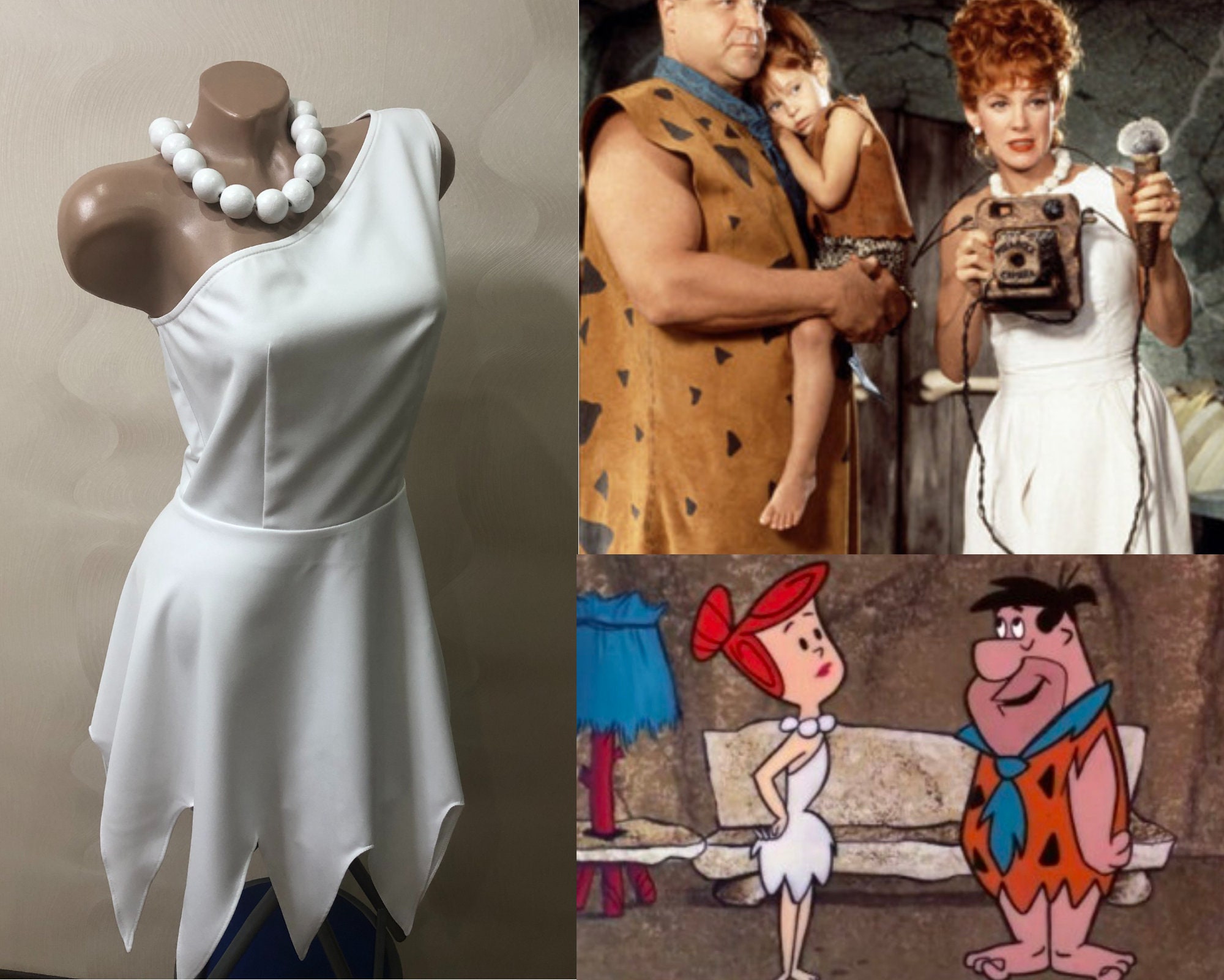 The Flintstones costume Flintstones dress White dress Sexi Etsy