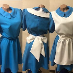 Alicia en el traje del país de las maravillas Alicia en el vestido del país de las maravillas Traje de cosplay Traje de Halloween Alice bebé adulto mujeres vestido traje Traje de Alicia