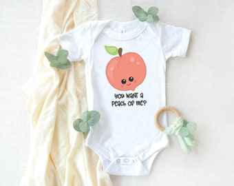 peach baby onesie
