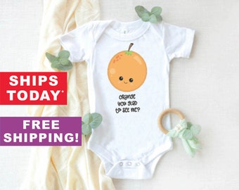 orange baby onesie