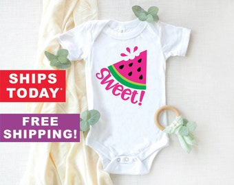 watermelon onesie baby