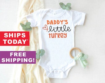 daddy's little turkey onesie