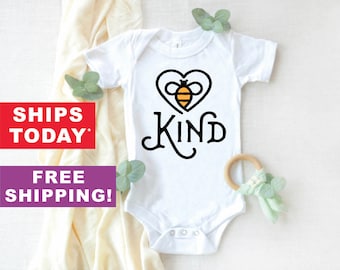 Pink Blue White Bee Onesie Be Kind Onesie Cute Baby Tee,Custom Bee Onesie Inspirational Baby Shirt Cute Infant BEE KIND ONESIE Bodysuit