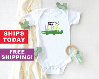 alligator onesie baby